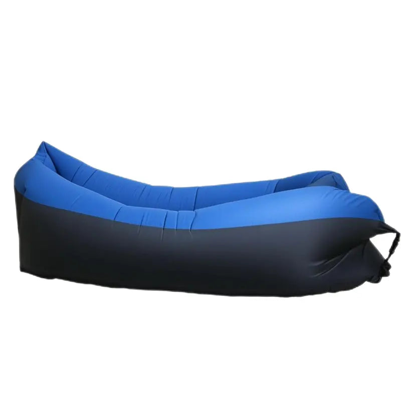 Blue and black inflatable lounger