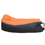 Load image into Gallery viewer, Orange and black inflatable sofa 
